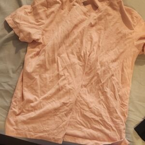 George Light Orange V-Neck Top